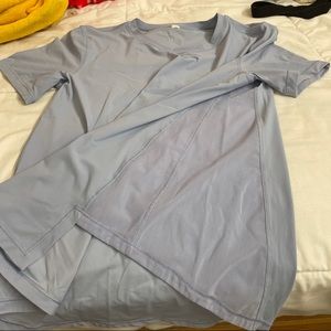 Lulu Lemon light blue size 4 athletic workout top short sleeve tshirt